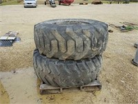 Two 20.5 - 25 tires