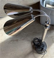 Stainless	2-head Portable Heat Lamp,Adjustable