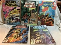 (5) DC Night Force 1982 Comic Books
