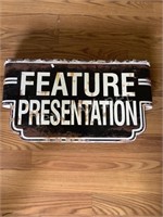 Metal Feature Presentation Sign
