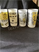 4 Vintage Gay Fad Hand Painted Glasses
