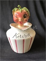 Vintage Lefton  Pixieware Ketchup Condiment Jar