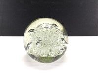 Large Glass Orb w/Bubbles
