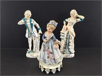 Vintage Porcelain Figurines & Lamp(No Cord)