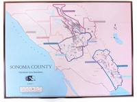 Sonoma County Wine Region Map  & Aroma Wheel