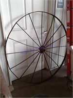 Iron spoke wheel, 54" tall