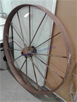 Iron spoke wheel, 47" tall
