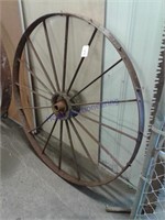Iron spoke wheel, 46" tall