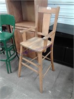 Wood high chair, no tray