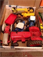 Assorted farm toy tractors