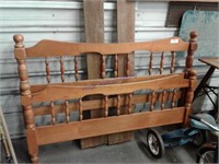 Wood bed frame, 53" wide (full)