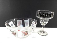 Megarita Glass & Poker "Chip" Bowl