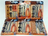 Lot of 6 New Black and Decker Kid Tool Sets