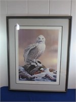 *Large Framed Print "The Hunter", Signed &