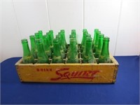 *Vintage Wood Squirt Bottle Crate w/(24) Bottles