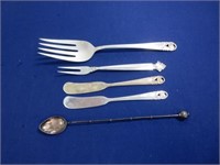 Various Sterling Silver Serving Pieces, 144g