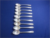 (9) Sterling Silver Spoons, 243g