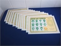 (12) 1976 GB Packers Paper Placemats