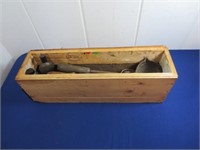 *Wood Box w/Tools for Melting Metals