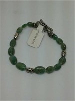 Very small bracelet of green agates. Sugg ret