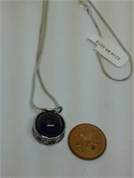 Silver 925 necklace with large amethyst sugg ret