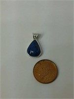 Silver 925 pendant with lapis stone sugg ret $39