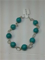 Silver 925 & turquoise bracelet. Very small. Sugg
