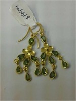Silver 925 & peridot earrings sugg ret $199
