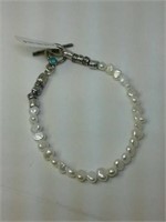 Silver & pearl bracelet sugg ret $199 fits small