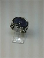 Silver 925 ring with large amethyst sugg ret $129