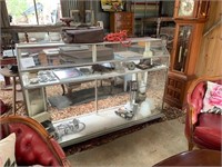 Antique  glass shop counter