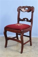 Davis Cabinet Rose Carved Cherry Wood Chair