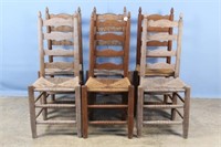 Set of Six Handmade Walnut Chairs
