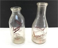 Superior Dairy Quart Milk Bottles