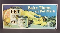 Tin PET Milk Ad Sign
