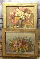 Two Gilded Frame Floral Prints