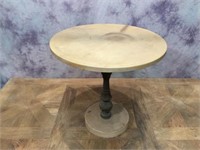 Small Heavy Faux Stone Table w/Cast Iron Support