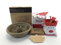 Pampered Chef Silicone Crown Pan & Fondue Set