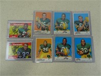 Eight Packers Topps Cards from 1968 and 1969