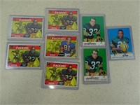 Eight Packers Topps Cards from 1968 and 1969