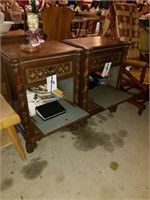 Pair of Night Stands w/drop fronts & Drawers