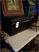 Black Painted Dome Top Trunk