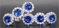 Past-Present-Future 2.50 ct Sapphire Earrings