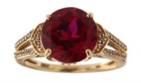 10kt Rose Gold 3.24 ct Ruby & Diamond Ring