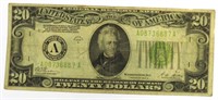 1928 B Green Seal $20 Federal Reserve Note