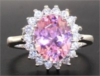 Oval 3.68 ct Pink Sapphire Dinner Ring