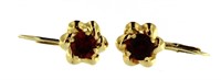 14kt Gold Natural Garnet Earrings