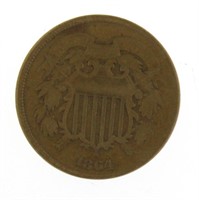 1864 Copper 2 Cent Piece *Civil War