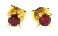 14kt Gold Ruby Stud Earrings