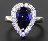 Pear Cut 4.88 ct Tanzanite Designer Ring